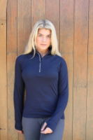 blue tech zip neck top 2