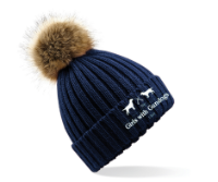 Faux Fur Bobble Hat Navy