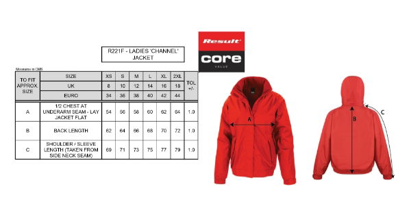 R221F SIZE GUIDES